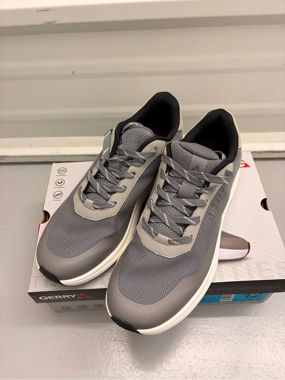 Gerry Men's Creston Lightweight Athletic Sneakers Gray NIB - Size 12